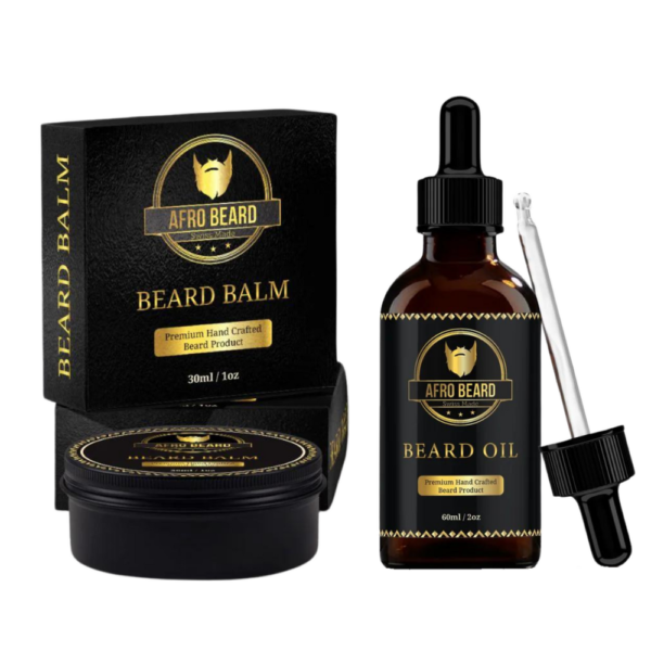 AfroBeard: Classic 2in1 Beard Grooming Kit for Growth and Moisture